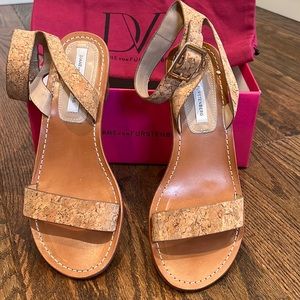 DvF Cork Sandals Size 7